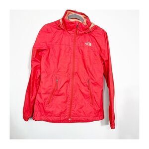 The North Face Women's Red Long-Sleeve Windbreaker Jacket Size Small